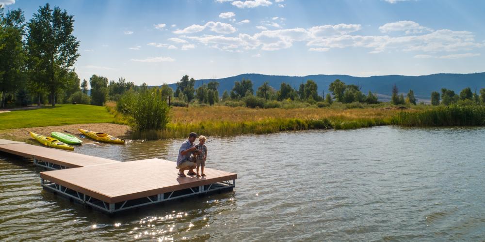 The Lake at AMRC is a great place to pass on some wisdom to the next generation